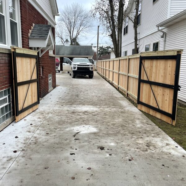 Custom Privacy Fence Gate installation in Lapeer, MI